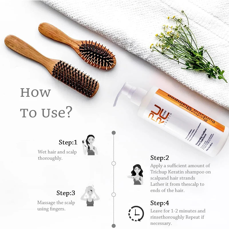 PURC Hair Purifying Shampoo Conditioner Keratin Hair Treatment Straightening Smoothing Professional Hair Care Salon Products