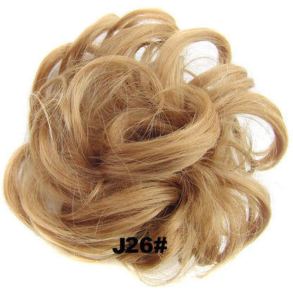 Jeedou Messy Bun Chignon Donut Hair Pad Elastic Hair Rope Rubber Band Synthetic Hairpiece Hair Accessories for Women