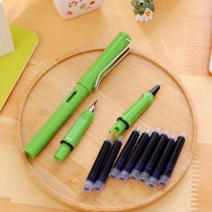 10pc 3.4mm Fountain Pen Ink refill Converter Pump Cartridges Pen ink BLUE color School Office Writing Supplies