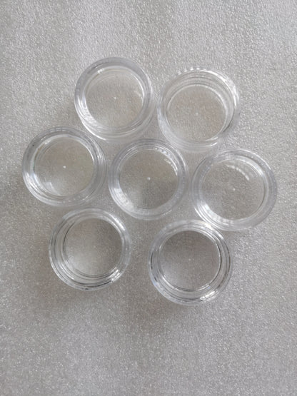 100PCS 3G Transparent Cream Jar, 3CC Mini Empty Clear Sample Container,Empty Cosmetic Containers Recipientes de Plastico