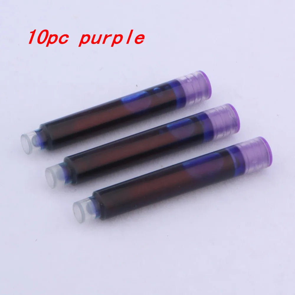 10pc 3.4mm Fountain Pen Ink refill Converter Pump Cartridges Pen ink BLUE color School Office Writing Supplies
