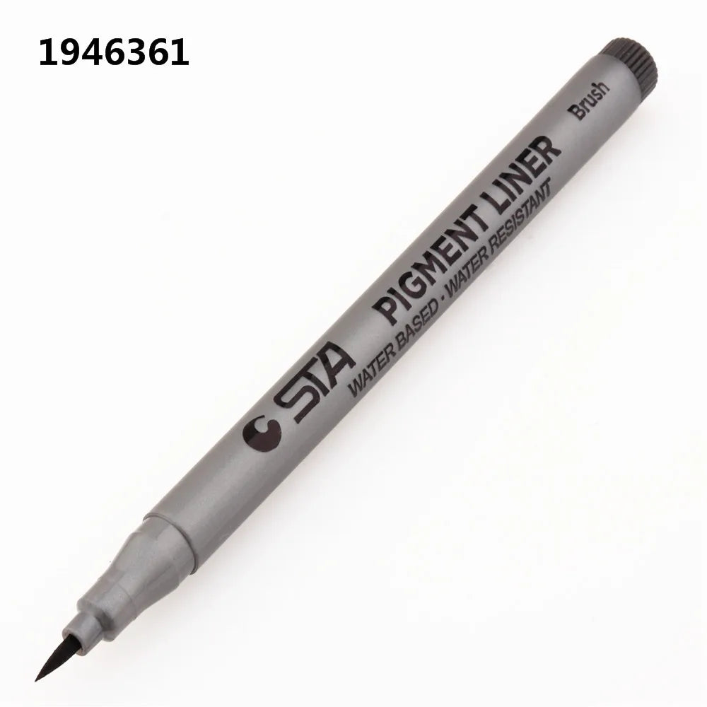 Waterproof STA Art Markers brush pen office  student School Painting Line Drawing Black fine sketch Pens art supplies