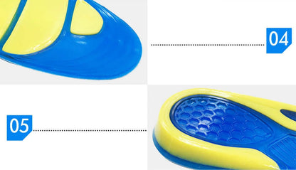 Silicon Gel Insoles Foot Care For Plantar Fasciitis Heel Spur Running Sport Insoles Shock Absorption Pads Arch Orthopedic Insole