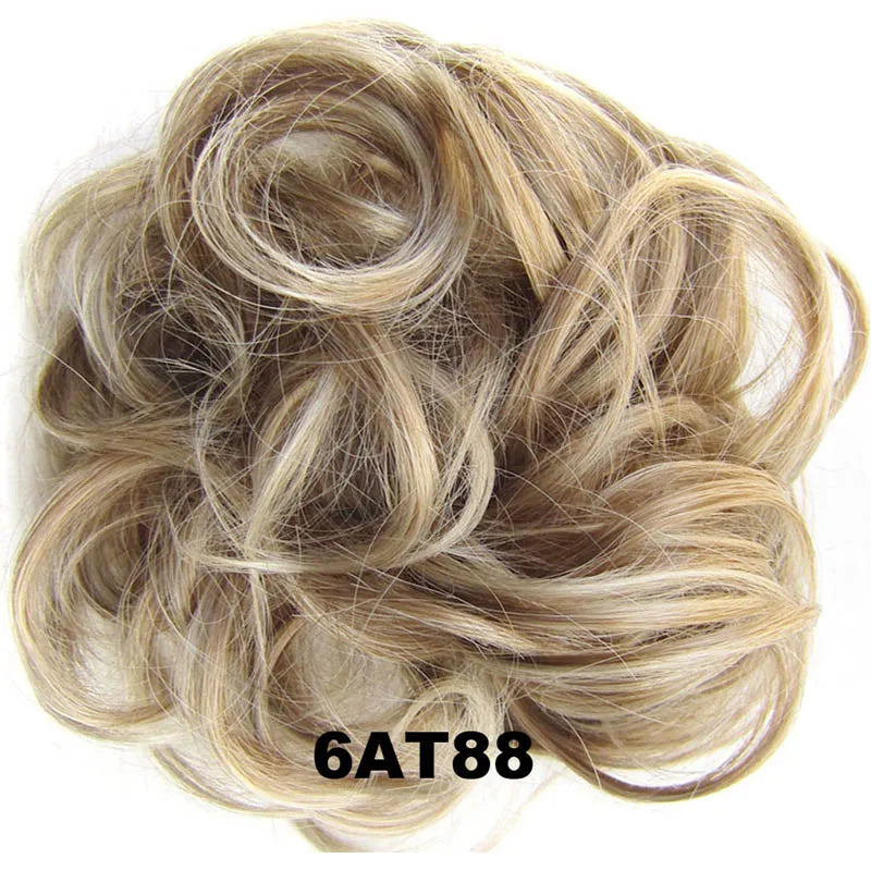Jeedou Messy Bun Chignon Donut Hair Pad Elastic Hair Rope Rubber Band Synthetic Hairpiece Hair Accessories for Women