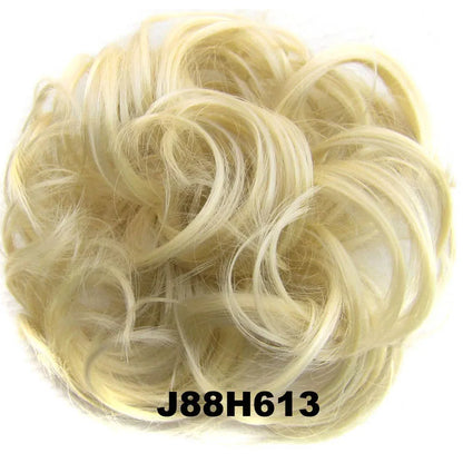 Jeedou Messy Bun Chignon Donut Hair Pad Elastic Hair Rope Rubber Band Synthetic Hairpiece Hair Accessories for Women