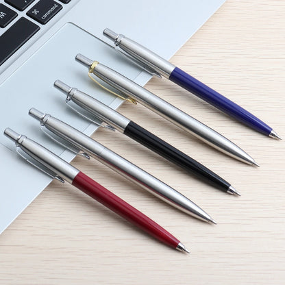 2/6/10/PCS GENKKY Ballpoint Pen Metal Materiall Press Style Ball Pens For School Office Writing Point 0.7mm Ink Color Black Blue