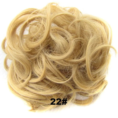 Jeedou Messy Bun Chignon Donut Hair Pad Elastic Hair Rope Rubber Band Synthetic Hairpiece Hair Accessories for Women