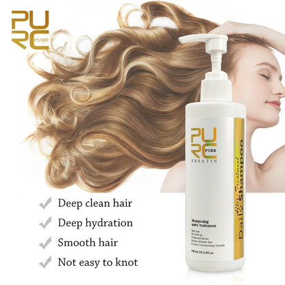 PURC Hair Purifying Shampoo Conditioner Keratin Hair Treatment Straightening Smoothing Professional Hair Care Salon Products