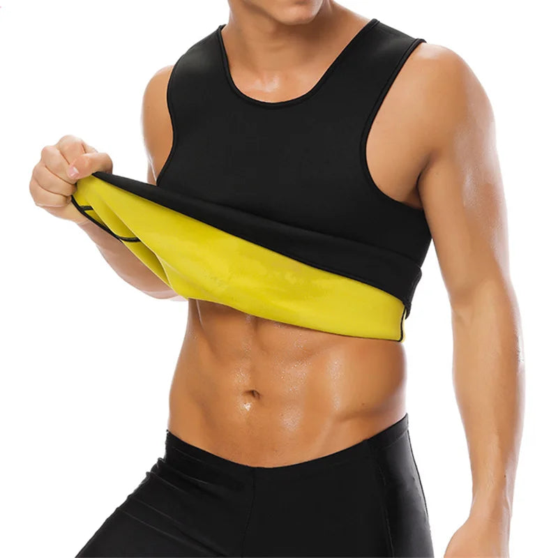 Slimming Shaper Clothes Sweat Vest Fat Burner Body Belt Waist Body Building Tummy Tank Top for Man Weight Loss
