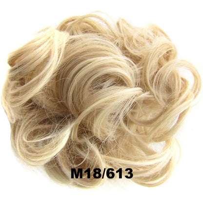 Jeedou Messy Bun Chignon Donut Hair Pad Elastic Hair Rope Rubber Band Synthetic Hairpiece Hair Accessories for Women