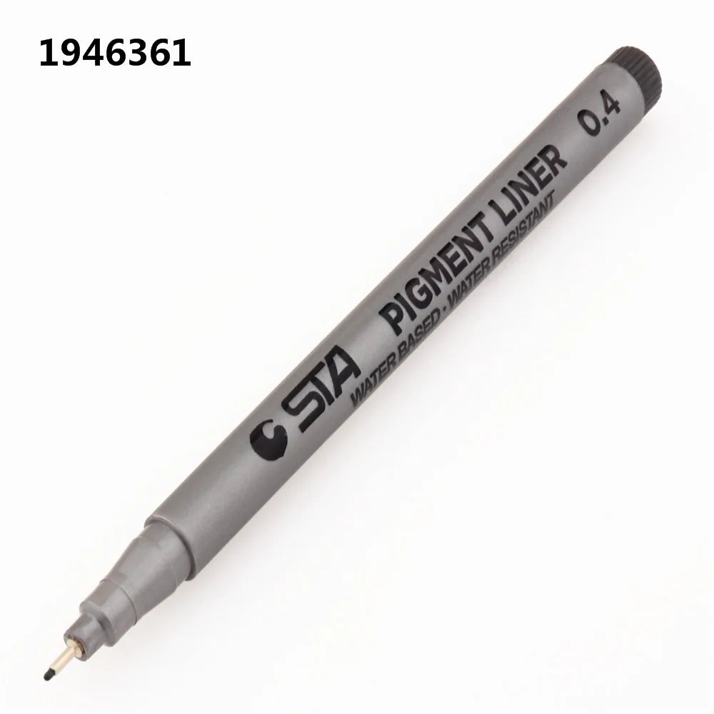 Waterproof STA Art Markers brush pen office  student School Painting Line Drawing Black fine sketch Pens art supplies