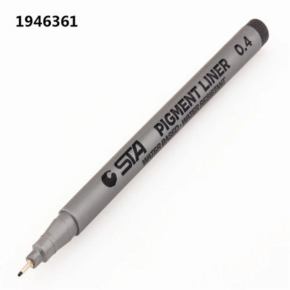 Waterproof STA Art Markers brush pen office  student School Painting Line Drawing Black fine sketch Pens art supplies