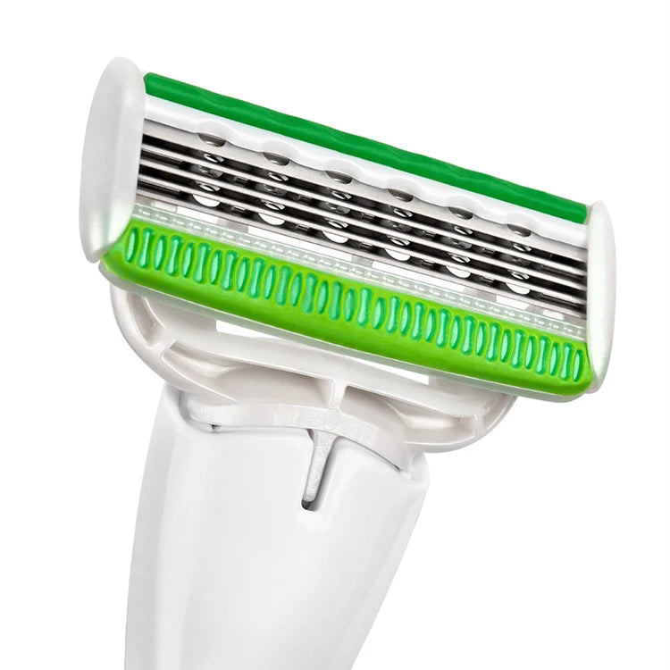 QShave Green Series Blade Lady Personalized Shaving Razor X5 USA Blade Women Razor Blade, 4 / 8 /16 Cartridges