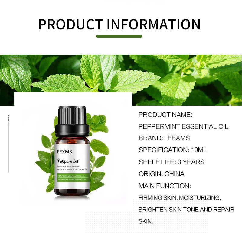 Peppermint Essential Oil for Aromatherapy Diffuser - Mint Scented Extract in Huge - 100% Pure and Natural Undiluted Fragrance