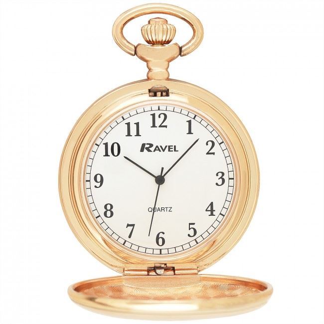 Ravel Plain Rose Gold Pocket Watch R1001.44