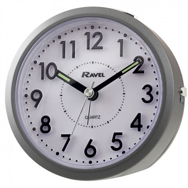 Ravel Round Tilt Grey Alarm Clock RC029.13