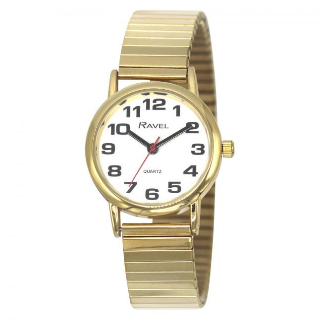 Ravel Ladies Gilt Expander Strap Watch R0208.01.2s