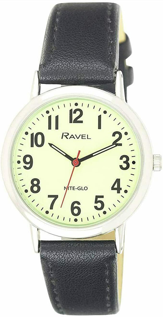 Ravel Mens Basic Glow in The Dark Luminous Dial Watch  R.GL.03