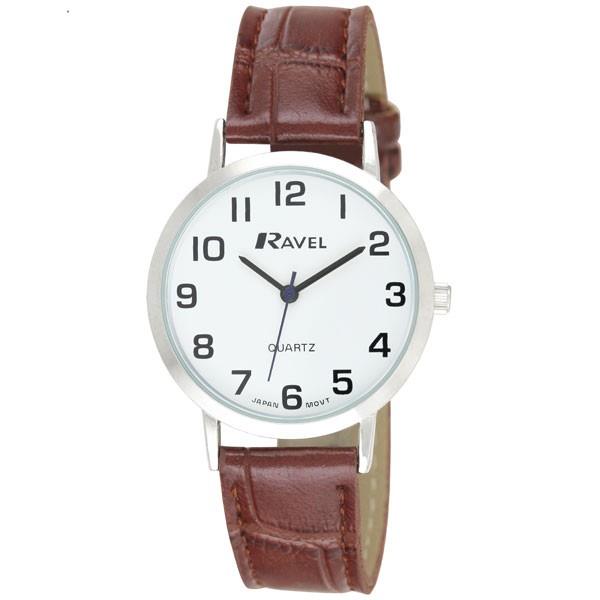 Ravel Mens Classic Strap Watch Brown / Silver Watch R0102.12.1A