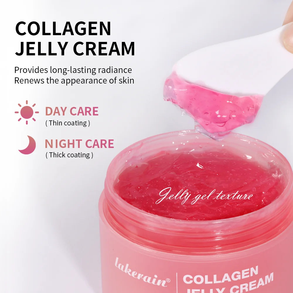 Collagen Jelly Cream Improving Skin Elasticity Tightening Soothing Moisturizing Anti-Aging Firmness Hydration Skincare Face Gel