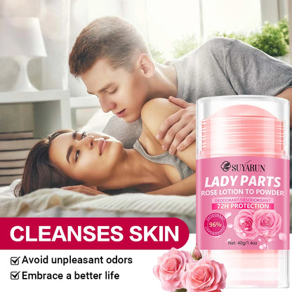 SUYARUN Women's Rose Deodorant Stick Natural Odor Control for Hands Feet Armpits - Long-Lasting Freshness Anti-Perspirant.
