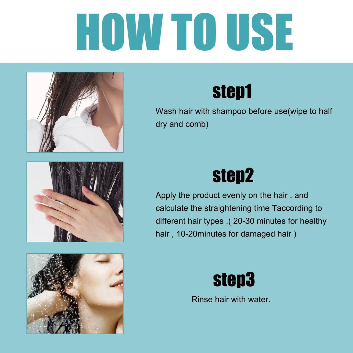 Keratin Hair Straightening Cream Hair Repair Conditioner Reduce Frizzy and Dry Hair Care Set Hair Salon Protein Correction Cream