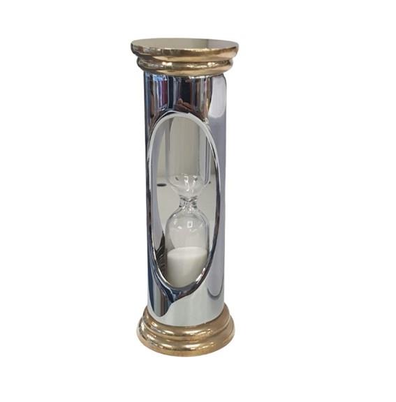 Miniature Clock Two Tone Plated Mini Sand Timer Solid Brass IMP803S
