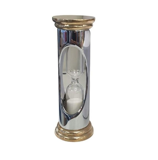 Miniature Clock Two Tone Plated Mini Sand Timer Solid Brass IMP803S