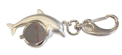 Imperial Key Chain Clock Dolphin Silver IMP708- CLEARANCE NEEDS RE-BATTERY