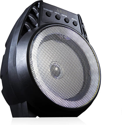 Akai A58168 Vibes 4 Inch LED Party Speaker, Bluetooth Connectivity, Wireless & Portable, 5W, Black