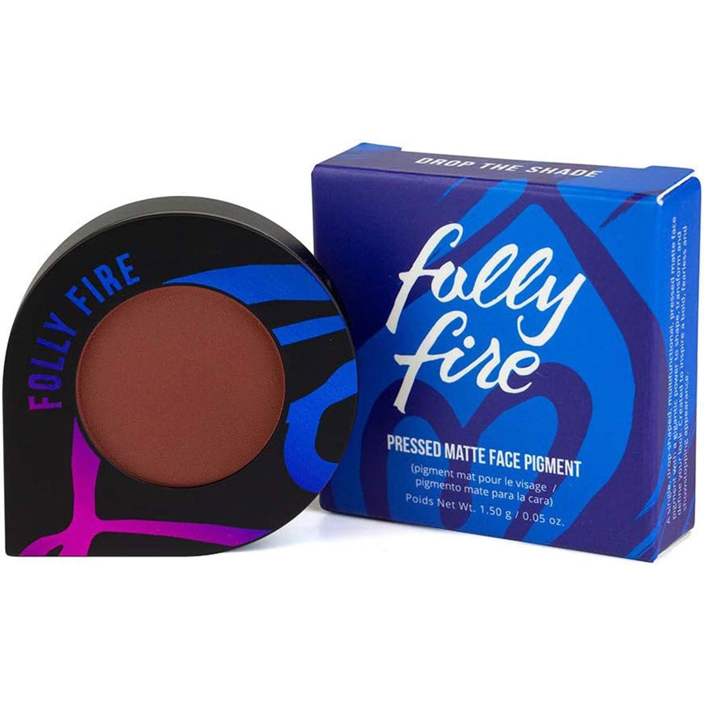 Folly Fire Pressed Matte Face Pigment Drop The Shade Secrets, Dark Mauve