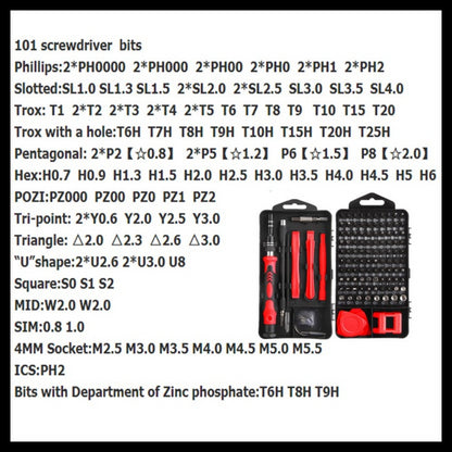 122 in 1 Magnetic Precision Screwdriver Set PC Phone Electronics Repair Tool Kit
