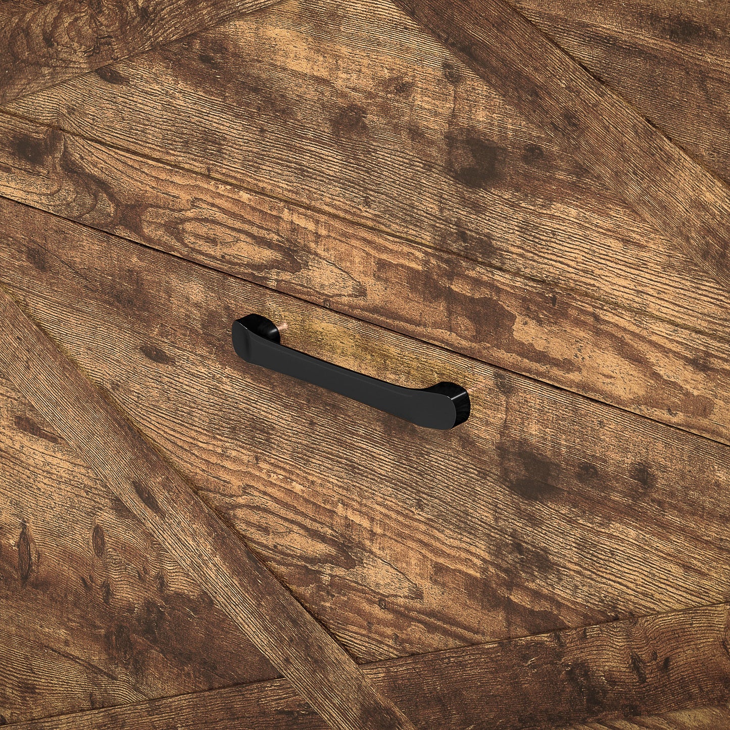 HOMCOM Narrow Shoe Cabinet Farmhouse Slim Shoe Storage Cabinet Rustic Brown