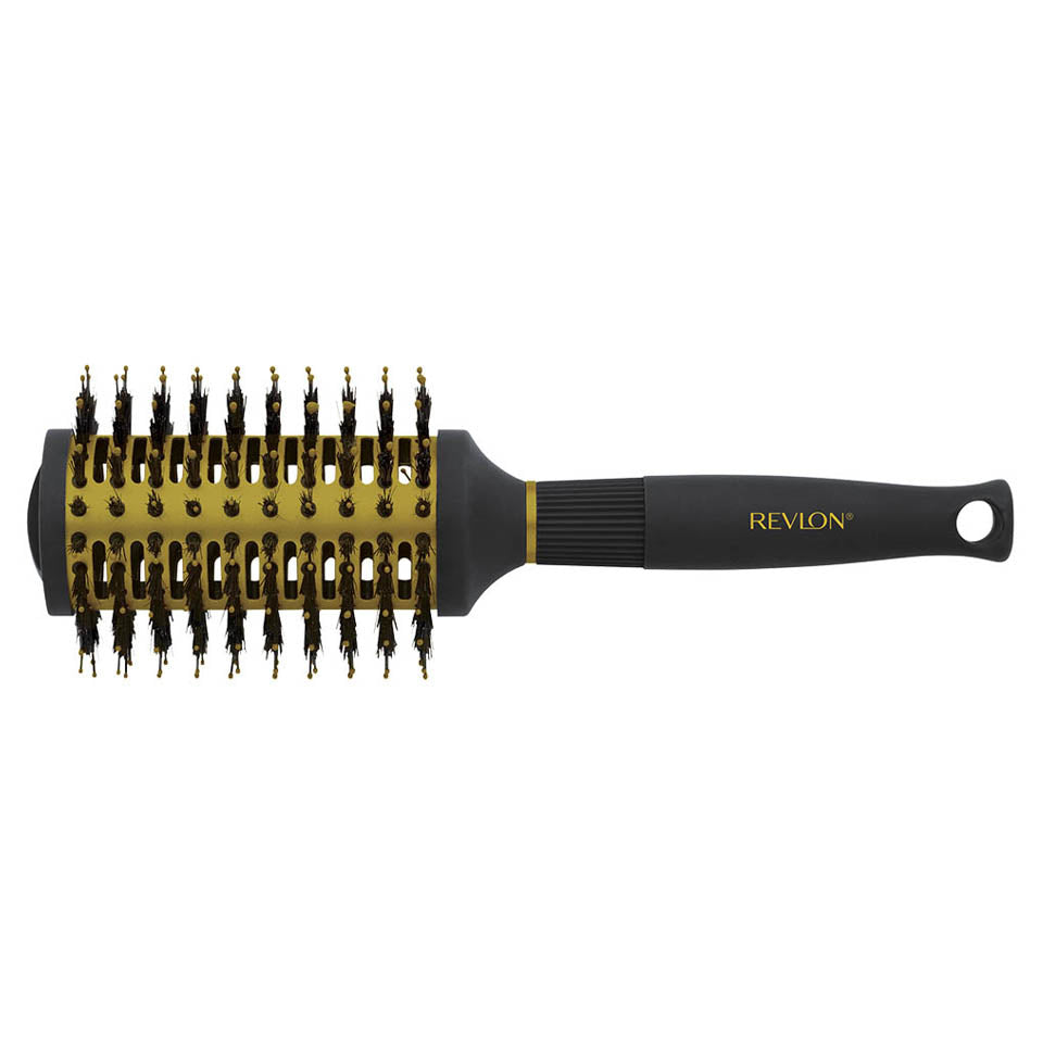 Revlon Ionic Ceramic Smooth Waves Large Round Barrel Blow Dry Hair Brush Nano Anti Bacterial Technology