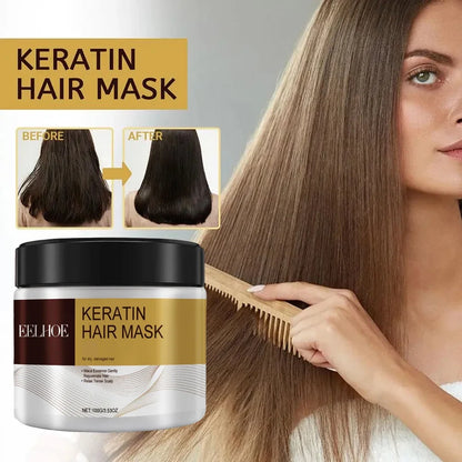 Collagen hair mask  Repair Damage Frizzy Straighten Soft Smooth Moisturize Hair Treatment Hair Restore Cream Hair Care