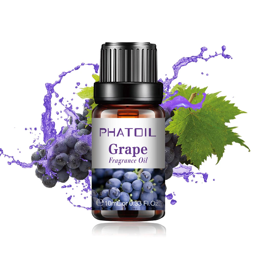 PHATOIL 10ml Strawberry Fragrance Oil Fruit Perfume Making Coconut Tangerine Mango Passion Fruit Watermelon Lemon Fig Aroma Oil