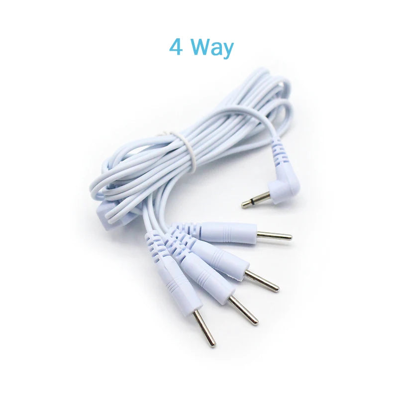 10Pcs 2mm Plug Non-woven Fabric Reusable Self Adhesive Electrode Pads Conductive Gel Pad Body Digital  Massager