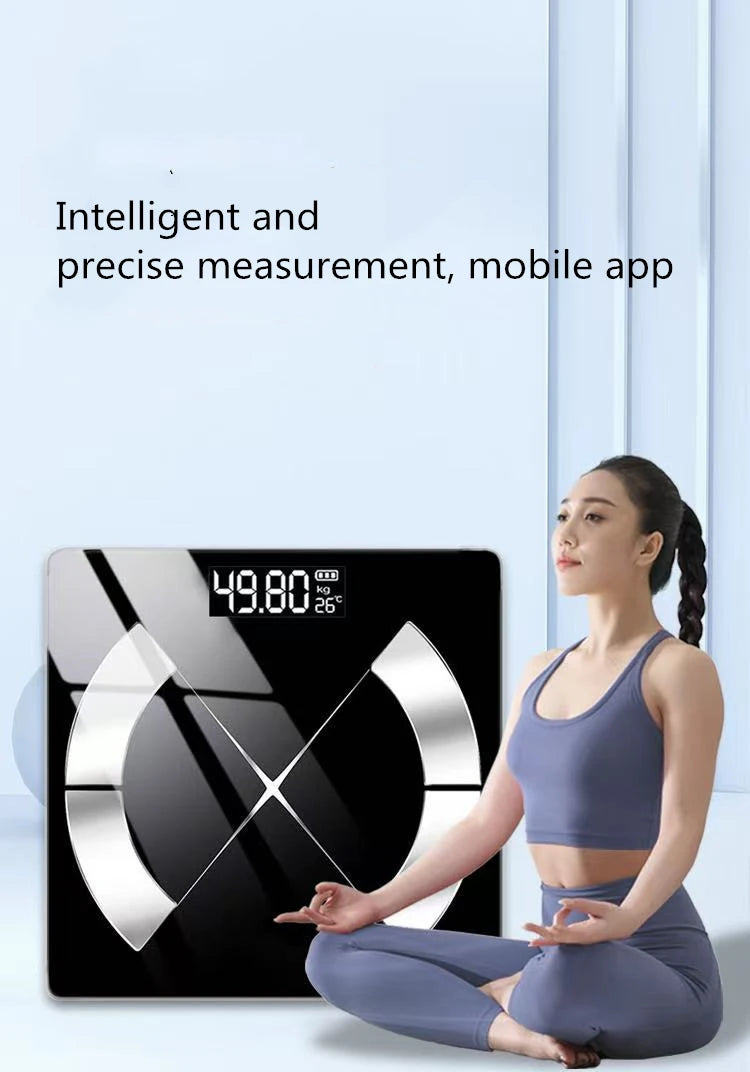 Weight Loss Weighing Device LED Display Smart Body Weight Scale USB Charging Precision Electronic Scale for Home Office Adult