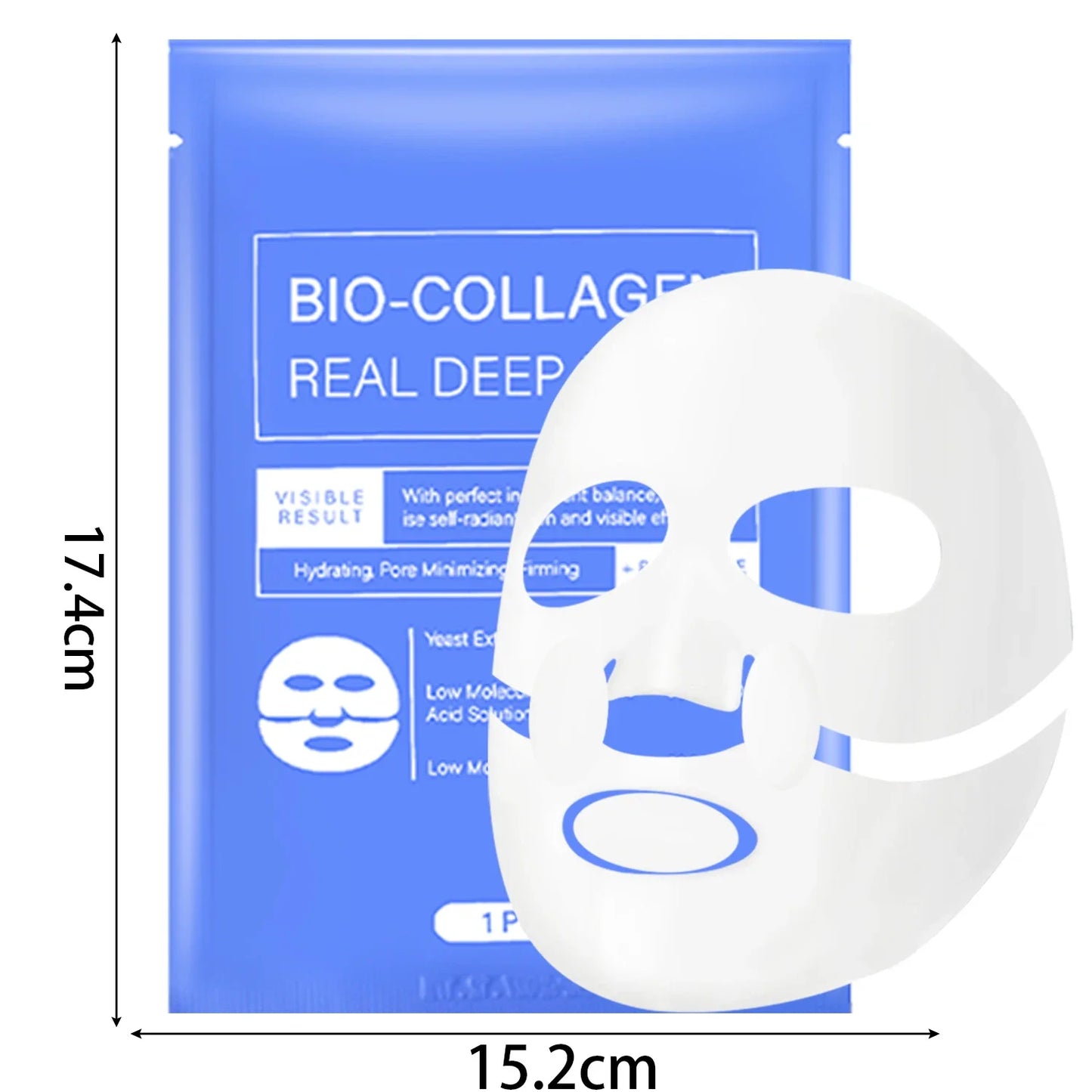 Collagen Face Mask Moisturizing Brightening Deep Hydration Overnight Mask Nourishing Refreshing Face Skin Care Bio Collagen Mask