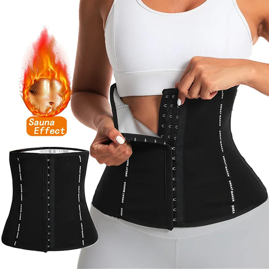 Women Abdominal Fat Burning Waistband Wrap Waist Training Sheath Sports Weight Loss Sweat Wicking Corset Sauna Suits Shaper Faja