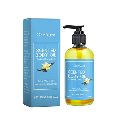 100ml Vanilla Body Massage Oil For Relaxing Moisturizing Skin Soothing Relieve Stress Lasting Scent Body Fragrance Essential Oil