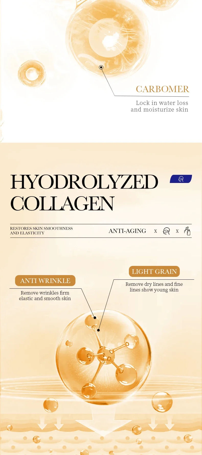 Collagen facial essence skin care Facial essence liquid firming, moisturizing, nourishing facial essence skin care