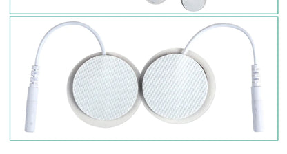10Pcs 2mm Plug Non-woven Fabric Reusable Self Adhesive Electrode Pads Conductive Gel Pad Body Digital  Massager