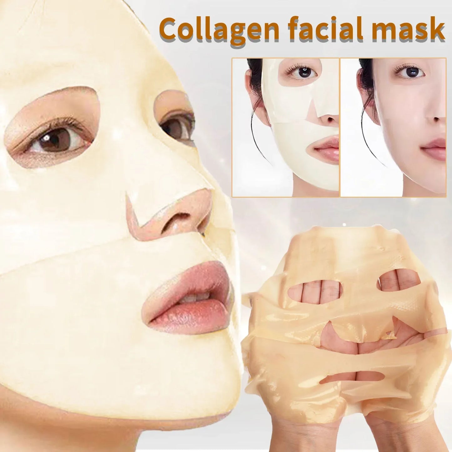 Collagen Face Mask Moisturizing Brightening Deep Hydration Overnight Mask Nourishing Refreshing Face Skin Care Bio Collagen Mask