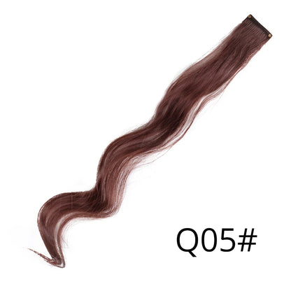 Leeons Synthetic Hair Extensions With Clips Heat Resistant Straight Hair Extensions Color Colored Black Hair Clip Womens 12G/Pcs