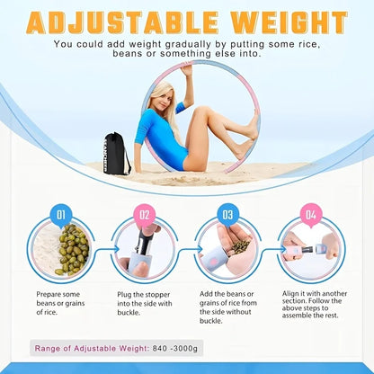 Fitness Yoga Loop Weight Loss Circle Weighted Hoop Waist Exercise Slimming Sport Hoop Massage Bodybuilding Gym Shape Thin Waist