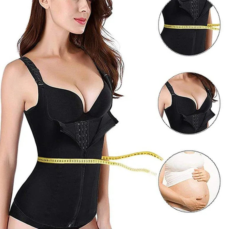 Women Waist Trainer Vest Slimming Corset  Weight Loss Body Shaper Sauna Suit Compression Shirt Belly Girdle Tops Shapewear Strap