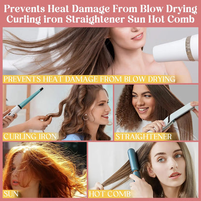 300ml Coconut Leave In Conditioner Spray for Curly Hair Smoothing Anti-Frizzle Soften Hair Protection Spray for Heat Damaged
