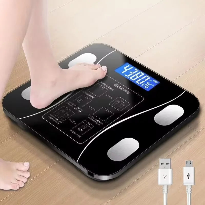 Weight scale electronic weighing smart body fat scale household precision charging small durable weight loss weighing scale