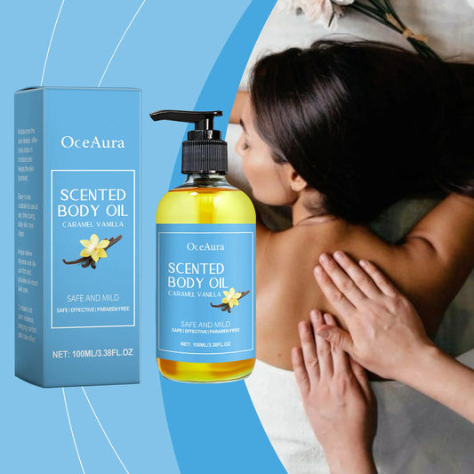 100ml Vanilla Body Massage Oil For Relaxing Moisturizing Skin Soothing Relieve Stress Lasting Scent Body Fragrance Essential Oil